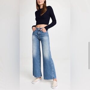 3X1 wide leg light wash jeans